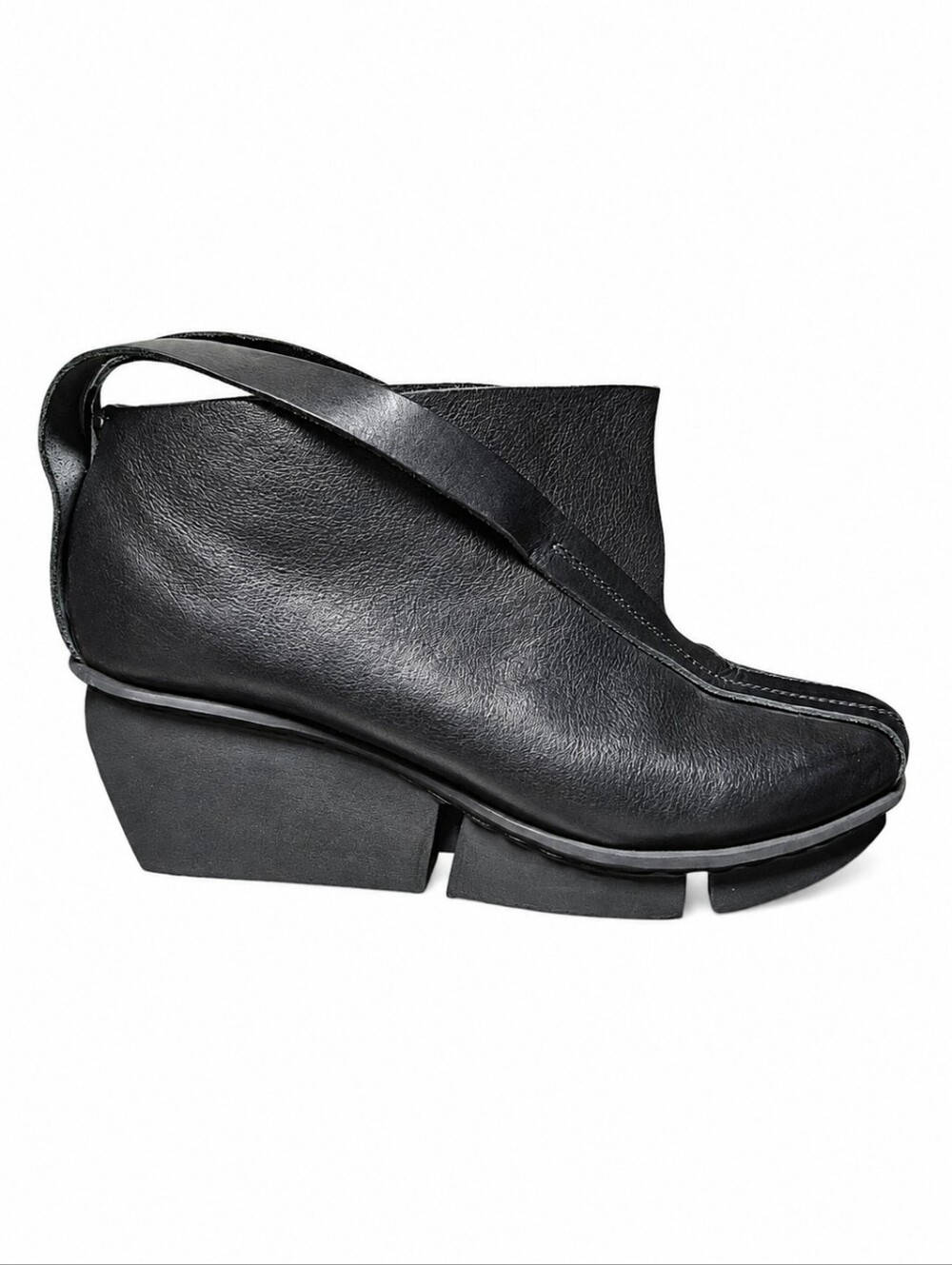 TRIPPEN | Keep Black Leather Splitt Wedge Shoes EU 38 / US 8 Made in Germany